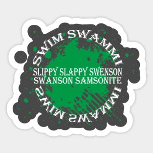 SWIM SWAMMI GREEN CIRCLE Sticker